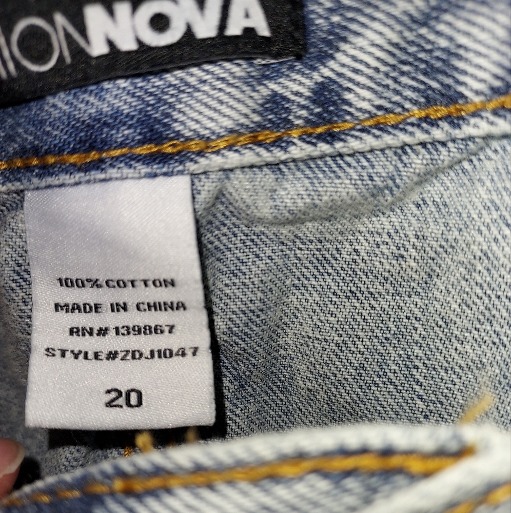 Fashion nova crossover straight leg jeans light bluewash - Picture 4 of 6